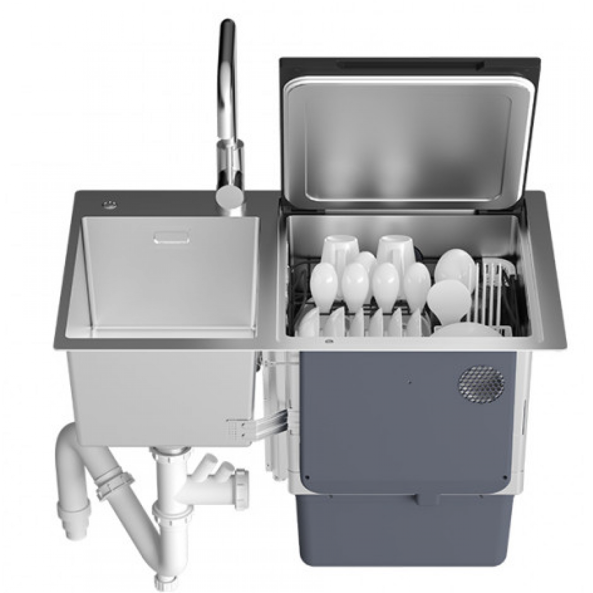 Elleci 嵌入星盆式洗碗機 JS2A-08BA2-L01 (內置超聲波除農藥)